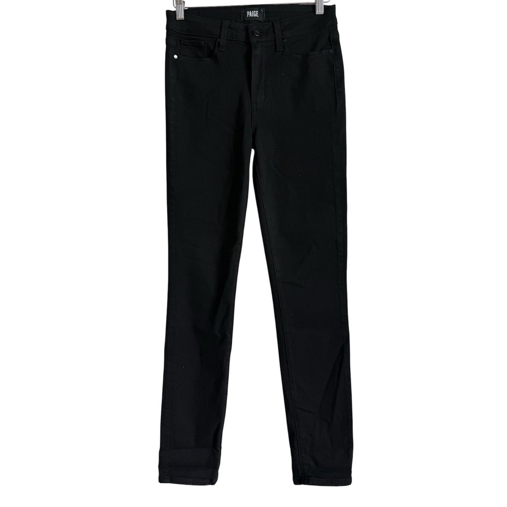 Paige Hoxton Skinny Jeans Black High Rise Size 27 Classic Quiet Luxury Sleek NEW